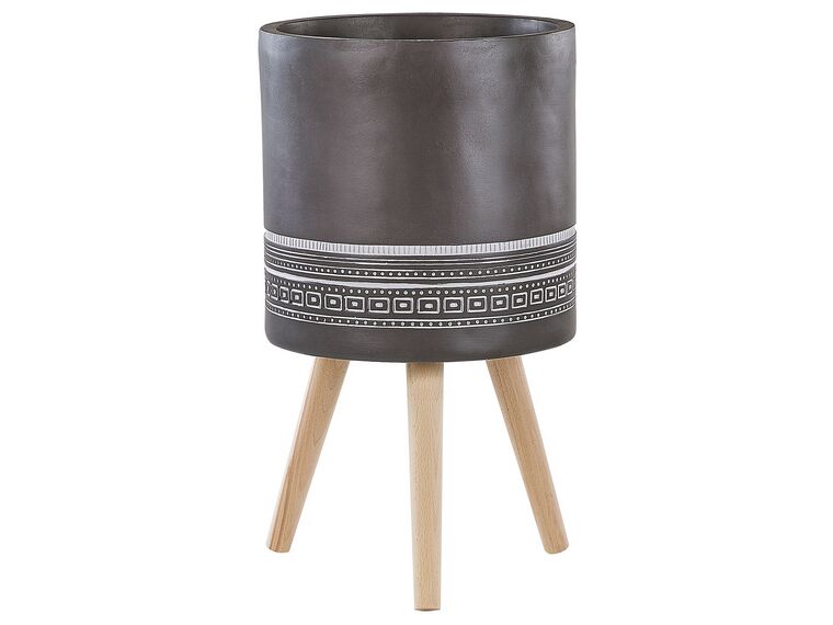 Soporte para maceta gris oscuro