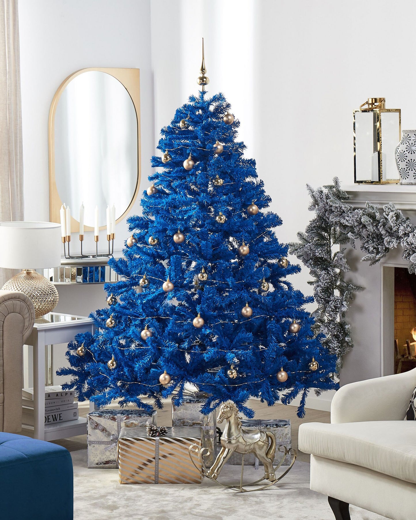 Árbol de Navidad azul 210 cm