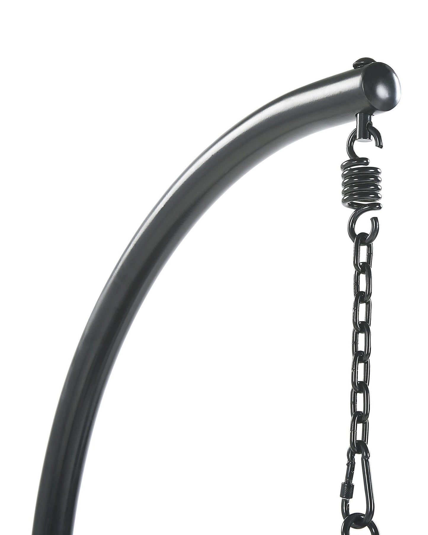 Silla colgante con soporte de ratán gris pardo/negro
