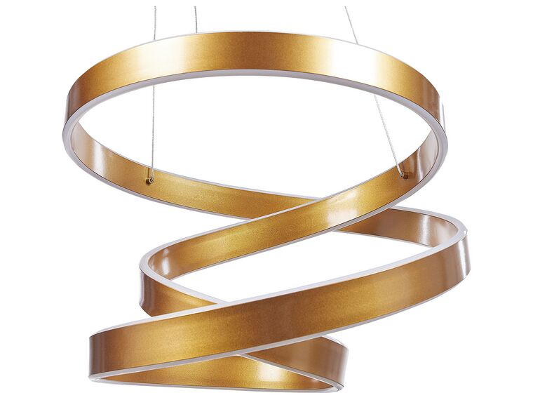 Lámpara de techo LED de metal dorado