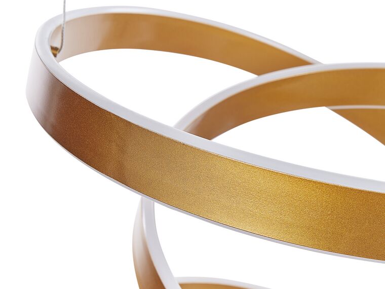 Lámpara de techo LED de metal dorado