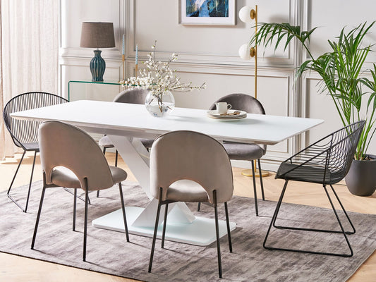 Mesa de Comedor Extensible Blanca 160/200 x 90 cm