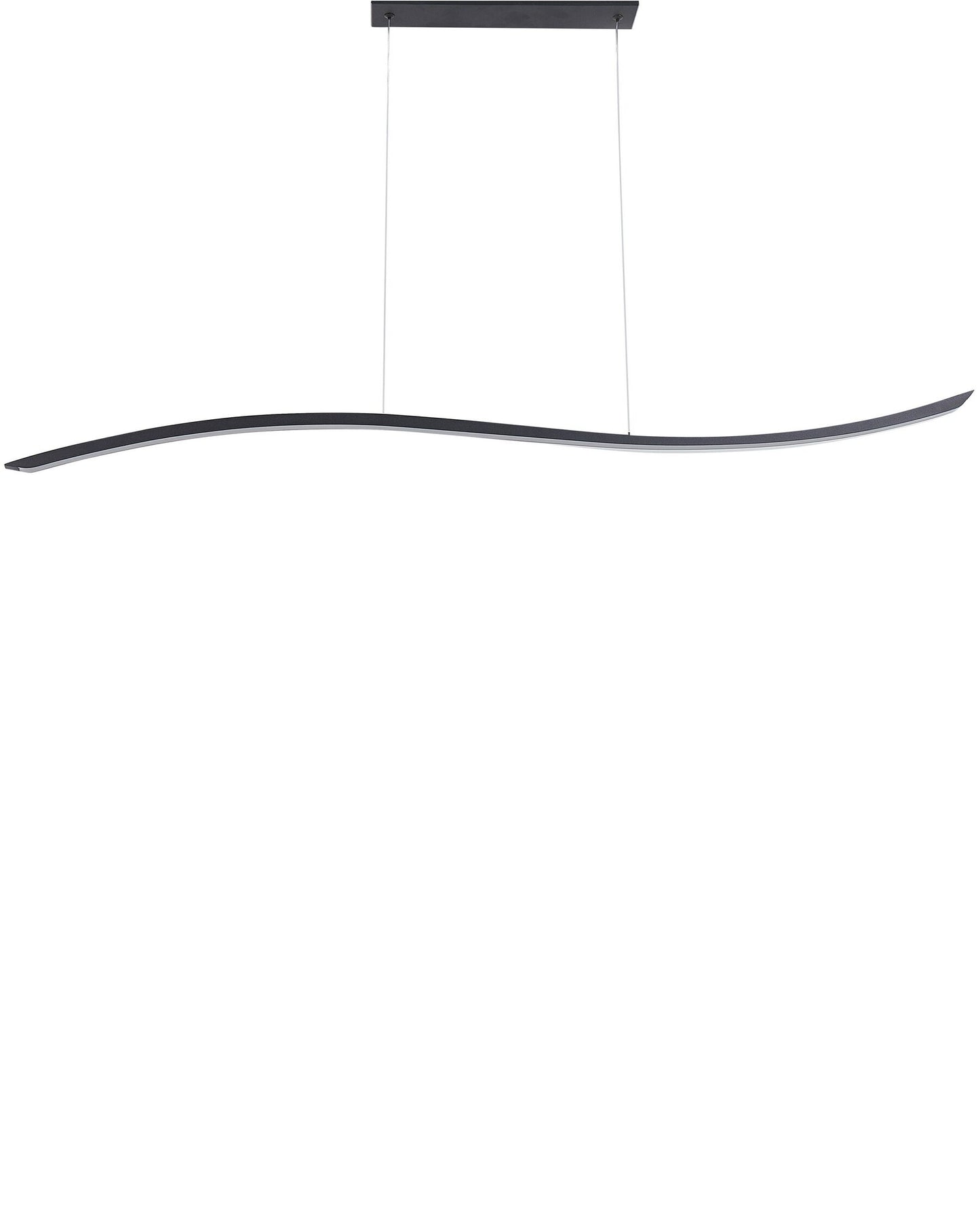 Lámpara de techo LED de metal negro 120 cm