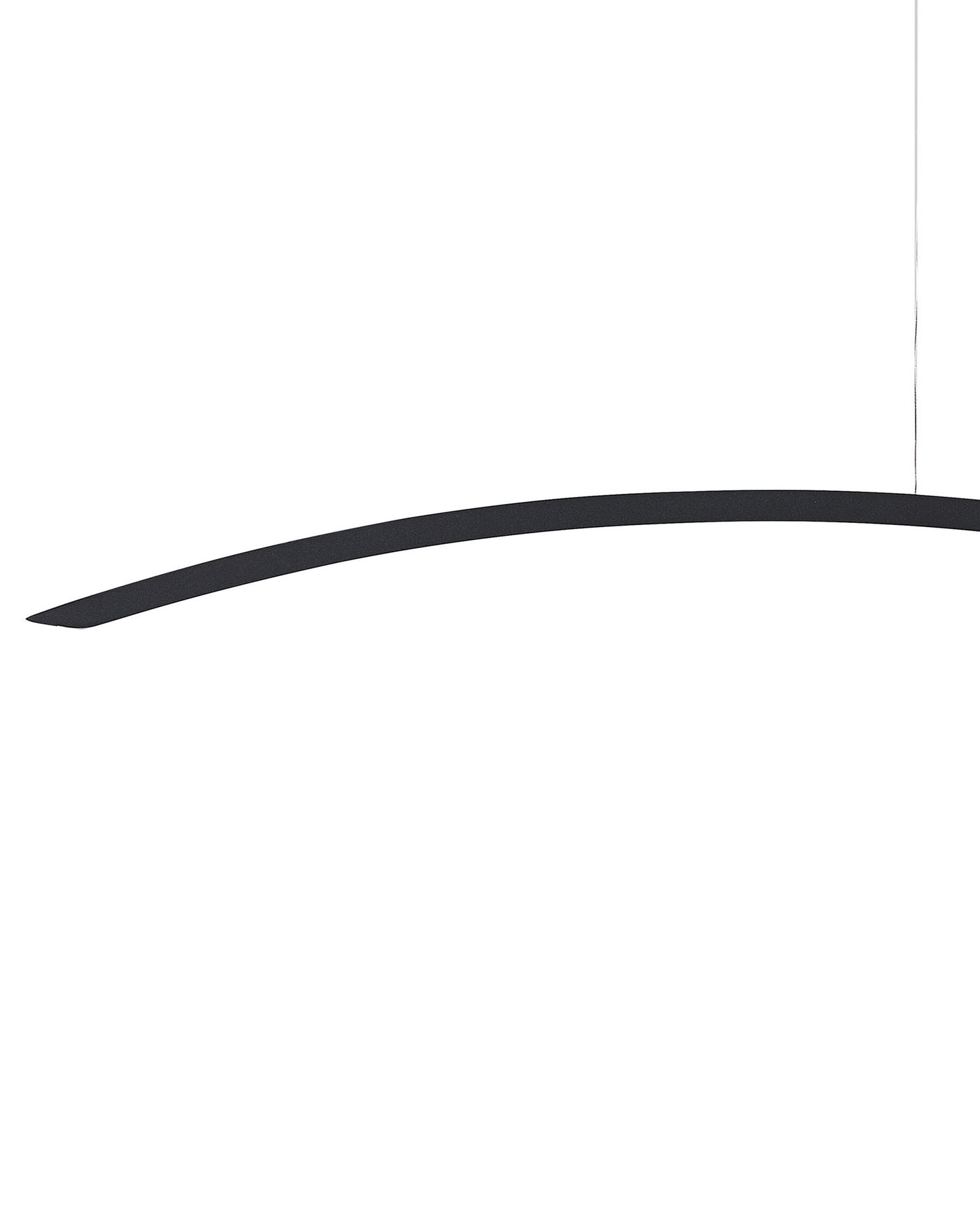 Lámpara de techo LED de metal negro 120 cm