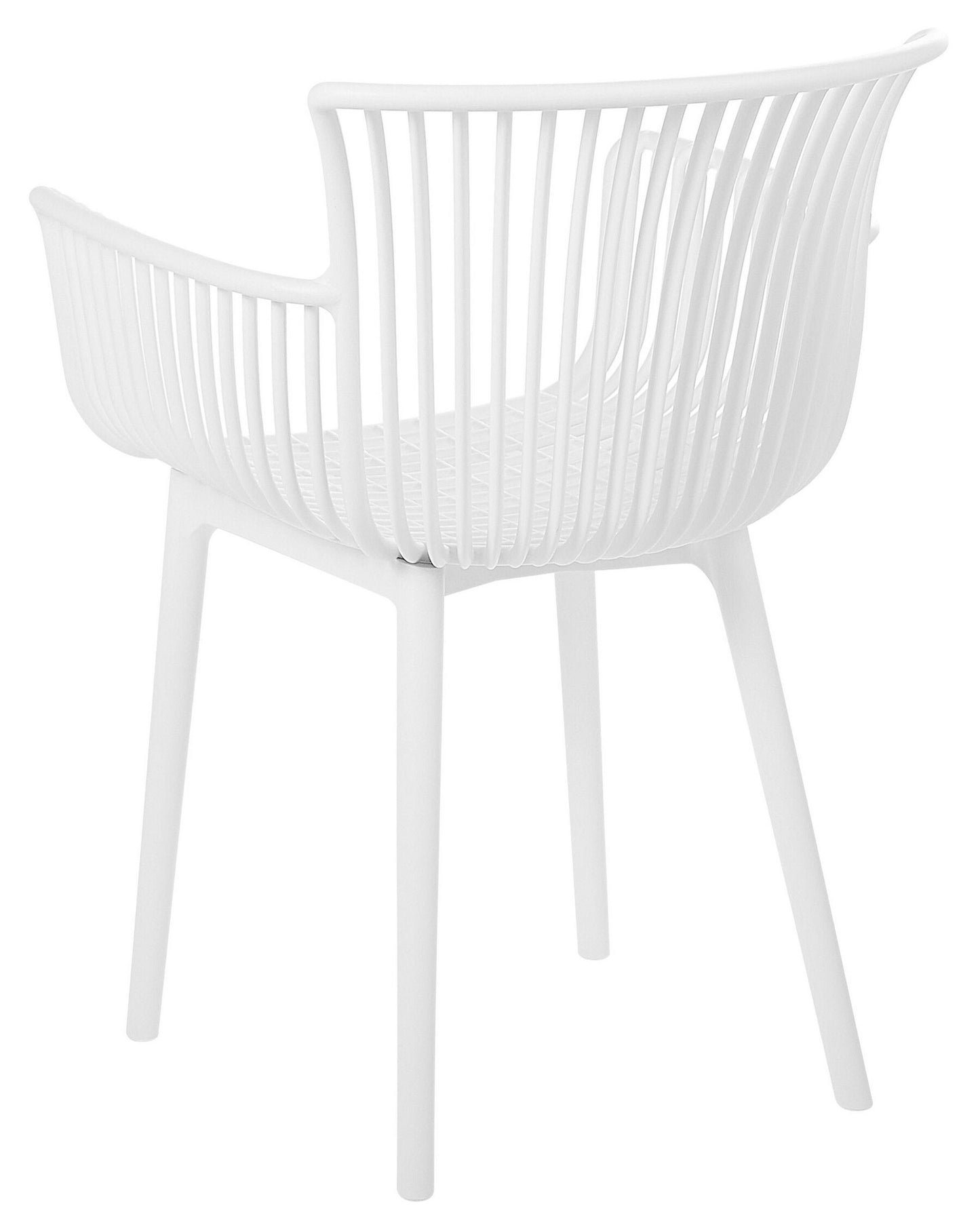 Conjunto de 4 sillas de jardín Material sintético Blanco