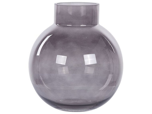 Florero de vidrio gris