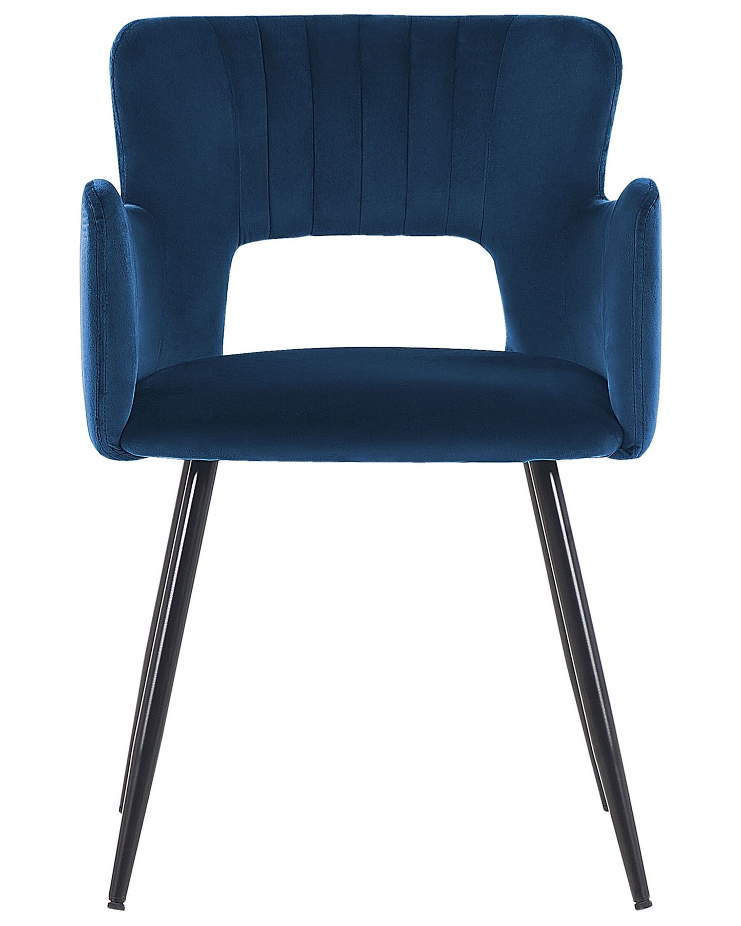 Conjunto de 2 Sillas de comedor Terciopelo Azul marino