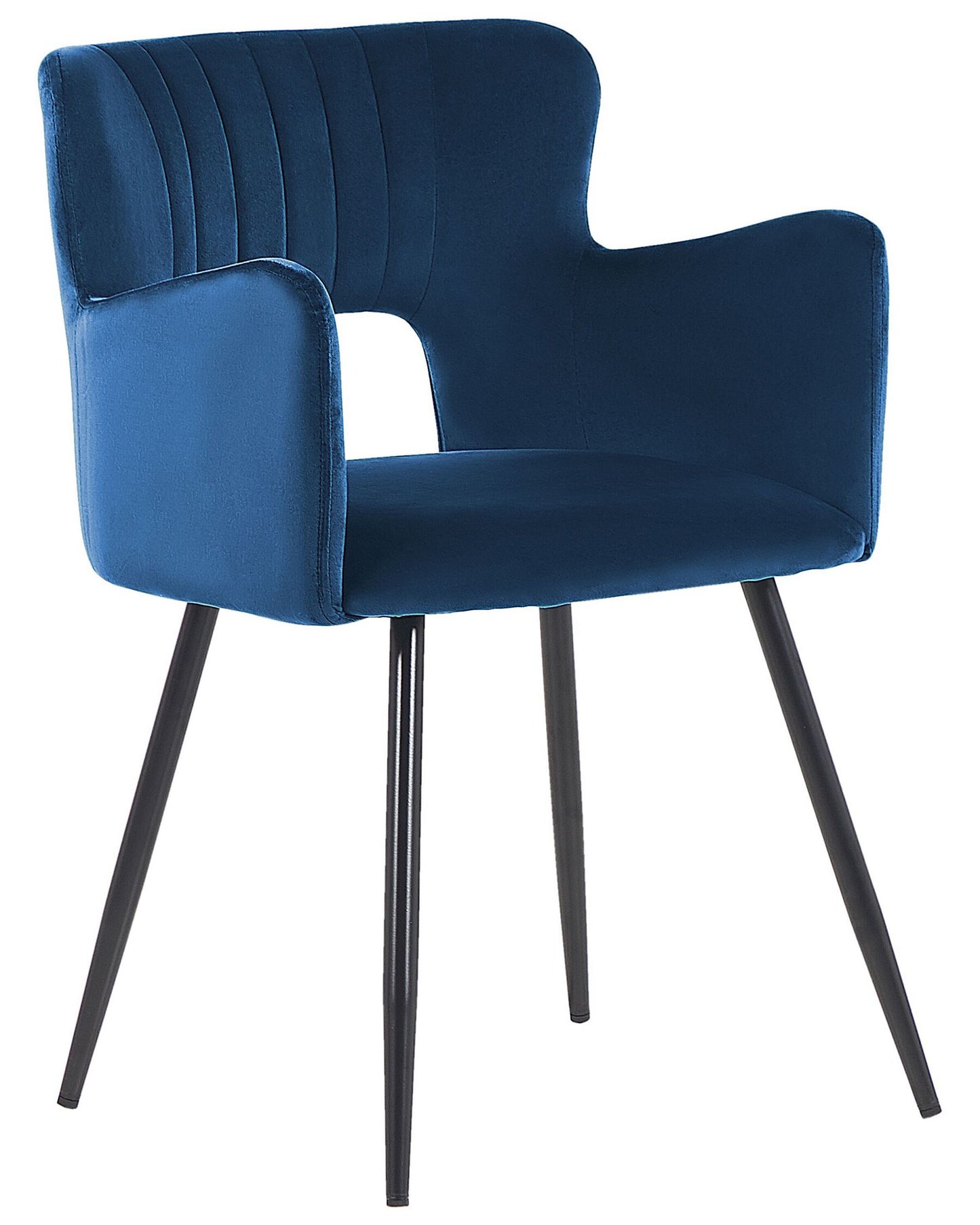 Conjunto de 2 Sillas de comedor Terciopelo Azul marino