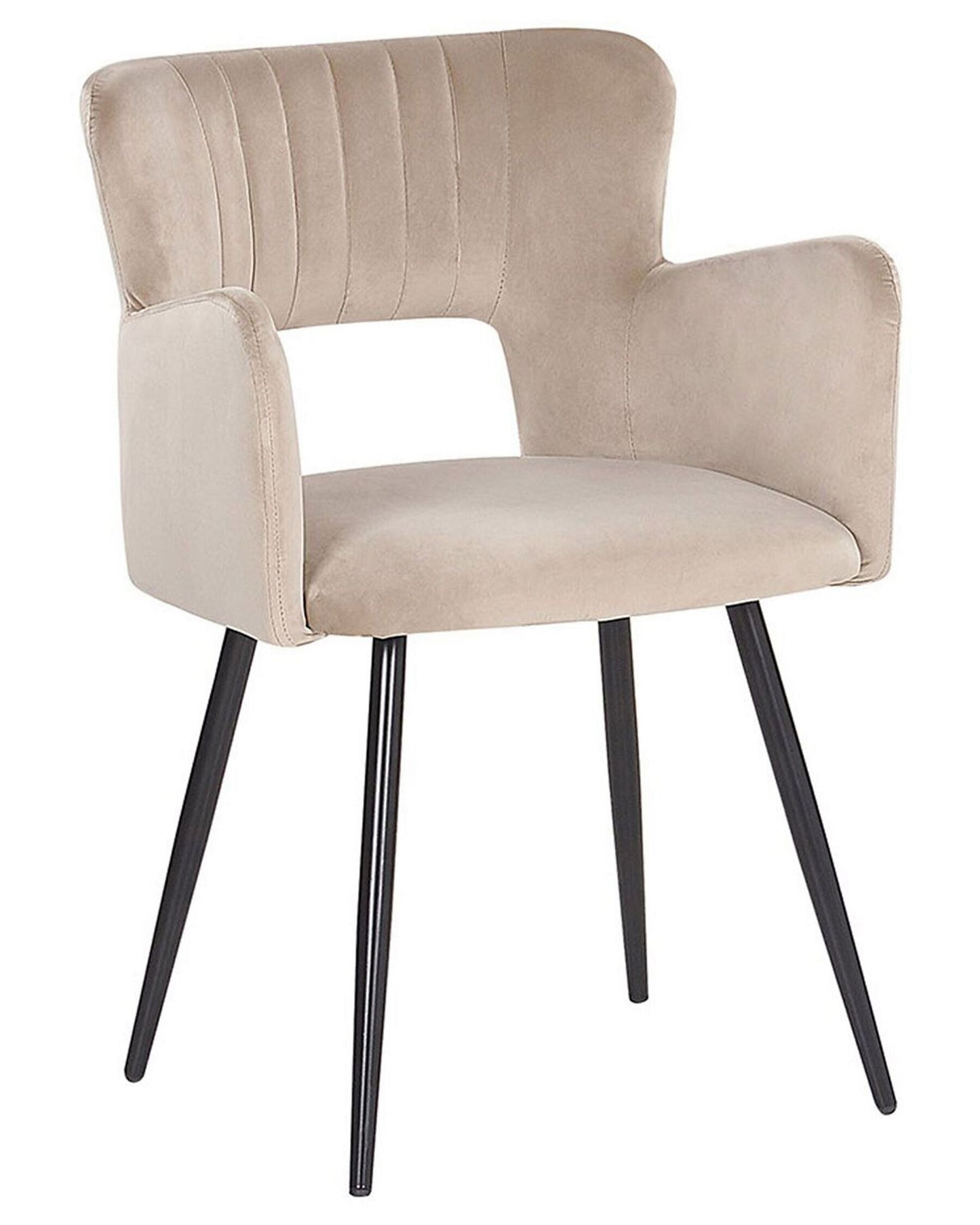 Conjunto de 2 Silla de comedor de Terciopelo Gris pardo