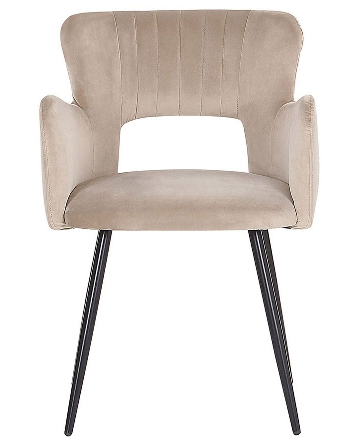 Conjunto de 2 Silla de comedor de Terciopelo Gris pardo
