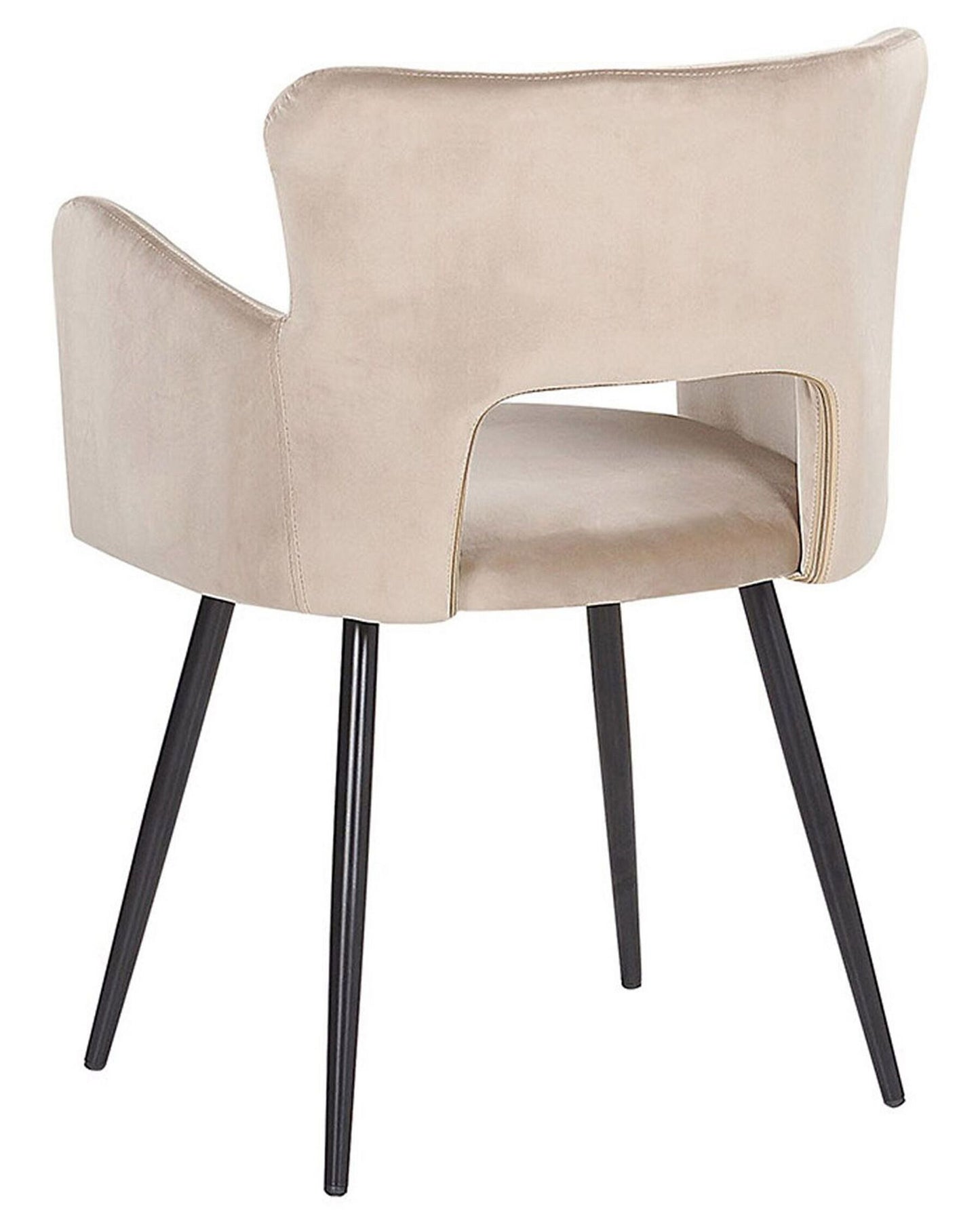 Conjunto de 2 Silla de comedor de Terciopelo Gris pardo