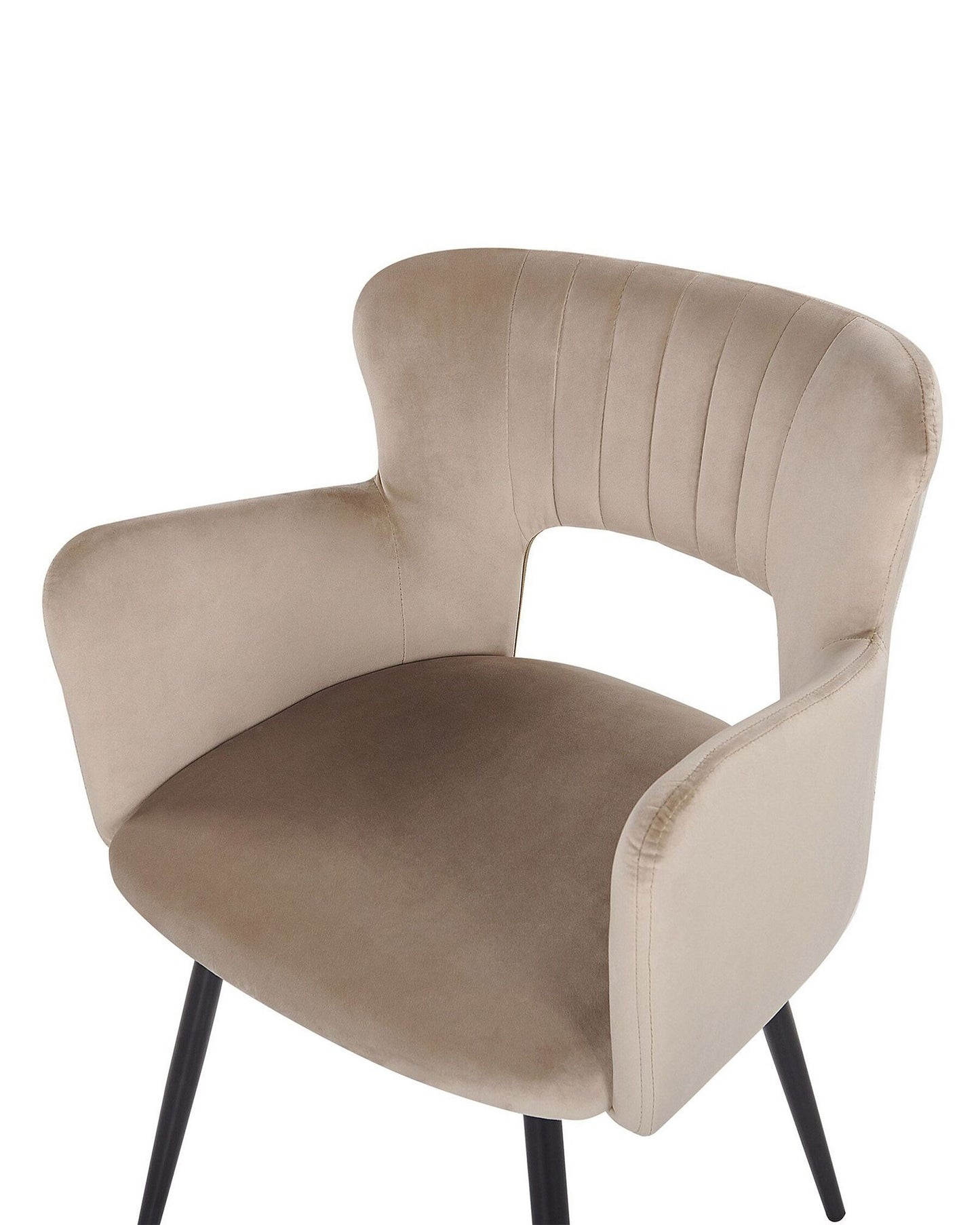 Conjunto de 2 Silla de comedor de Terciopelo Gris pardo
