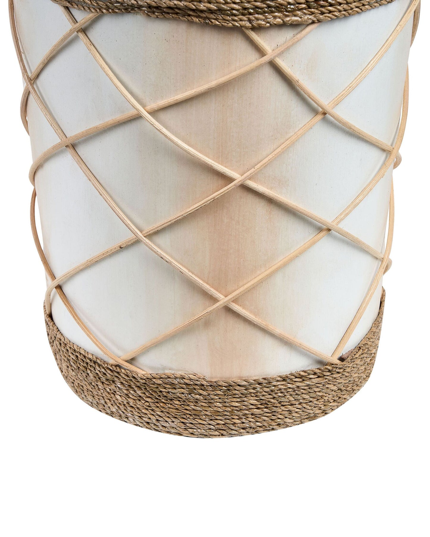 Jarrón decorativo hecho a mano Cerámica Beige claro