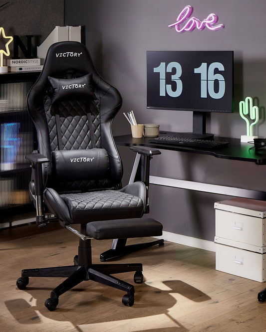 Silla Gaming Piel sintética Negro