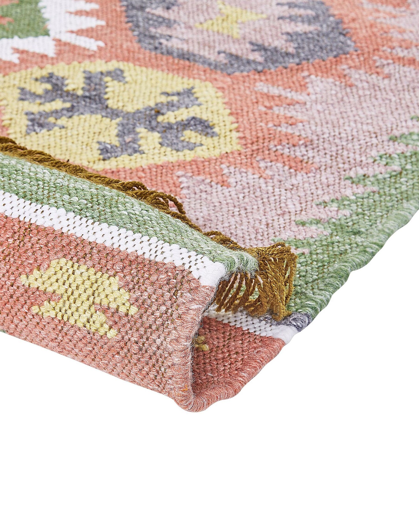 Alfombra verde/rojo/beige/blanco 160 x 230 cm