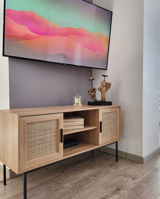 Mueble TV madera clara