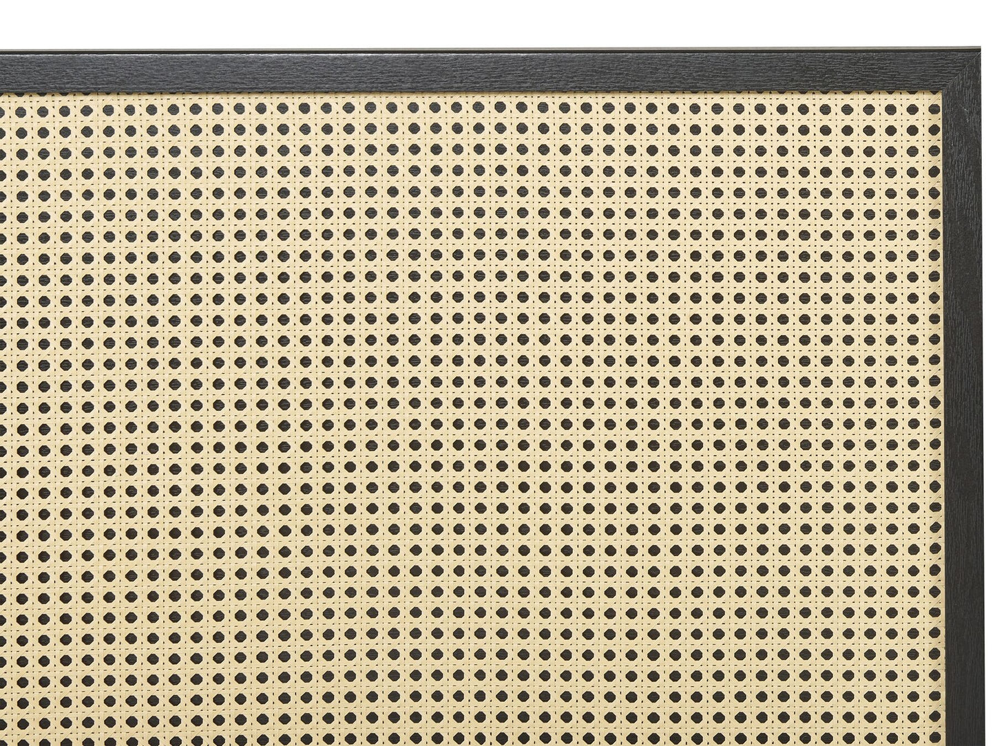 Cama con somier negro/madera clara 180 x 200 cm
