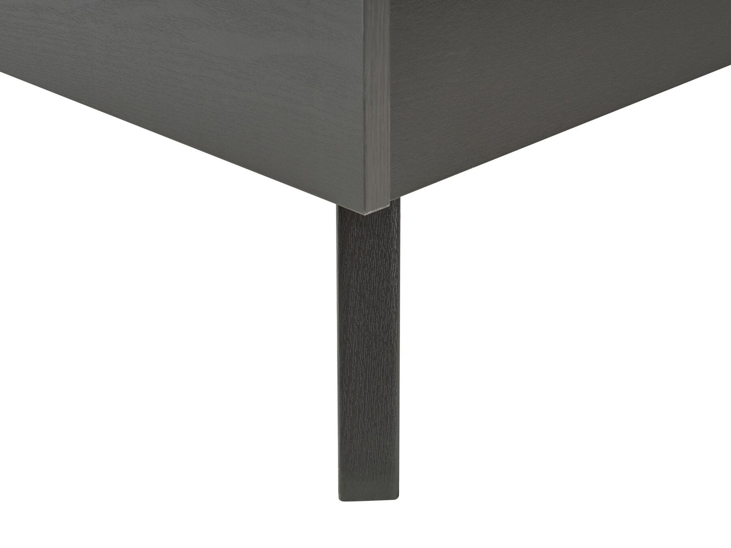 Cama con somier negro/madera clara 180 x 200 cm