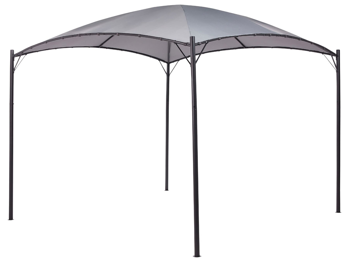 Cenador de metal gris/negro 305 cm