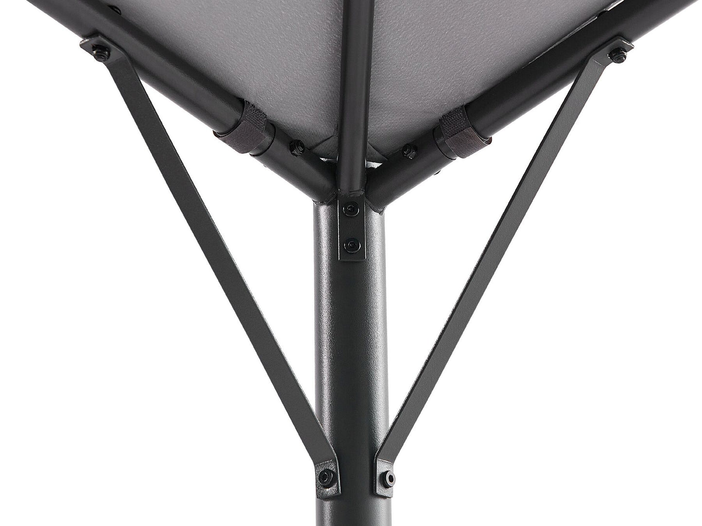 Cenador de metal gris/negro 305 cm