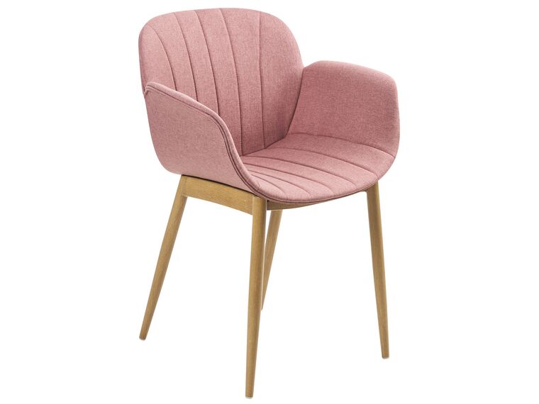 Conjunto de 2 sillas rosa/madera