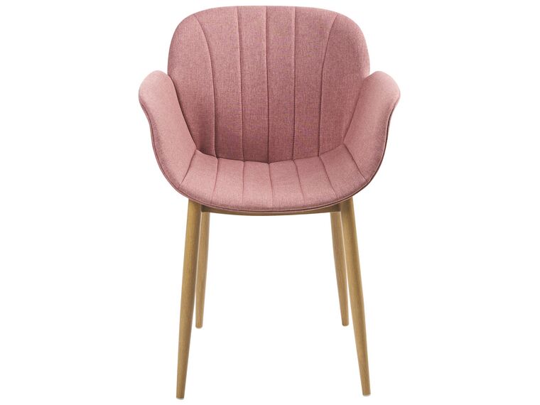 Conjunto de 2 sillas rosa/madera