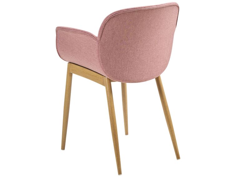 Conjunto de 2 sillas rosa/madera