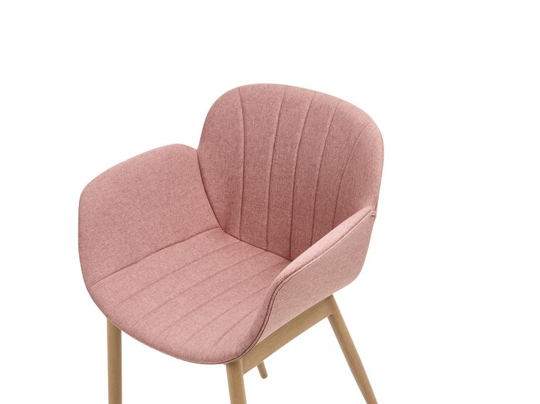 Conjunto de 2 sillas rosa/madera