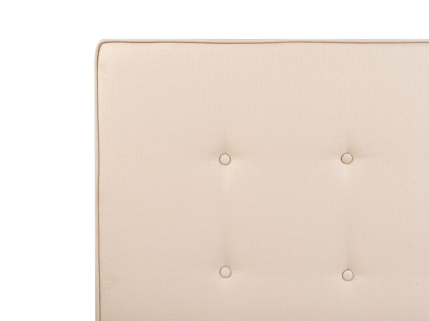 Cama con somier de poliéster beige/negro 90 x 200 cm