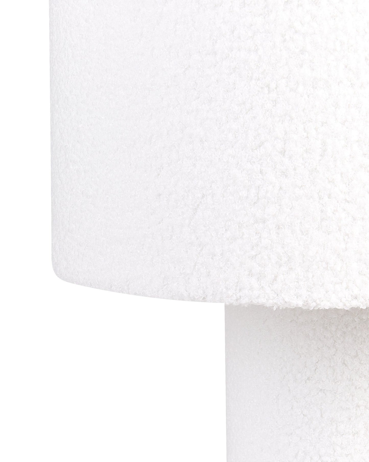 Lámpara de mesa de bouclé blanco