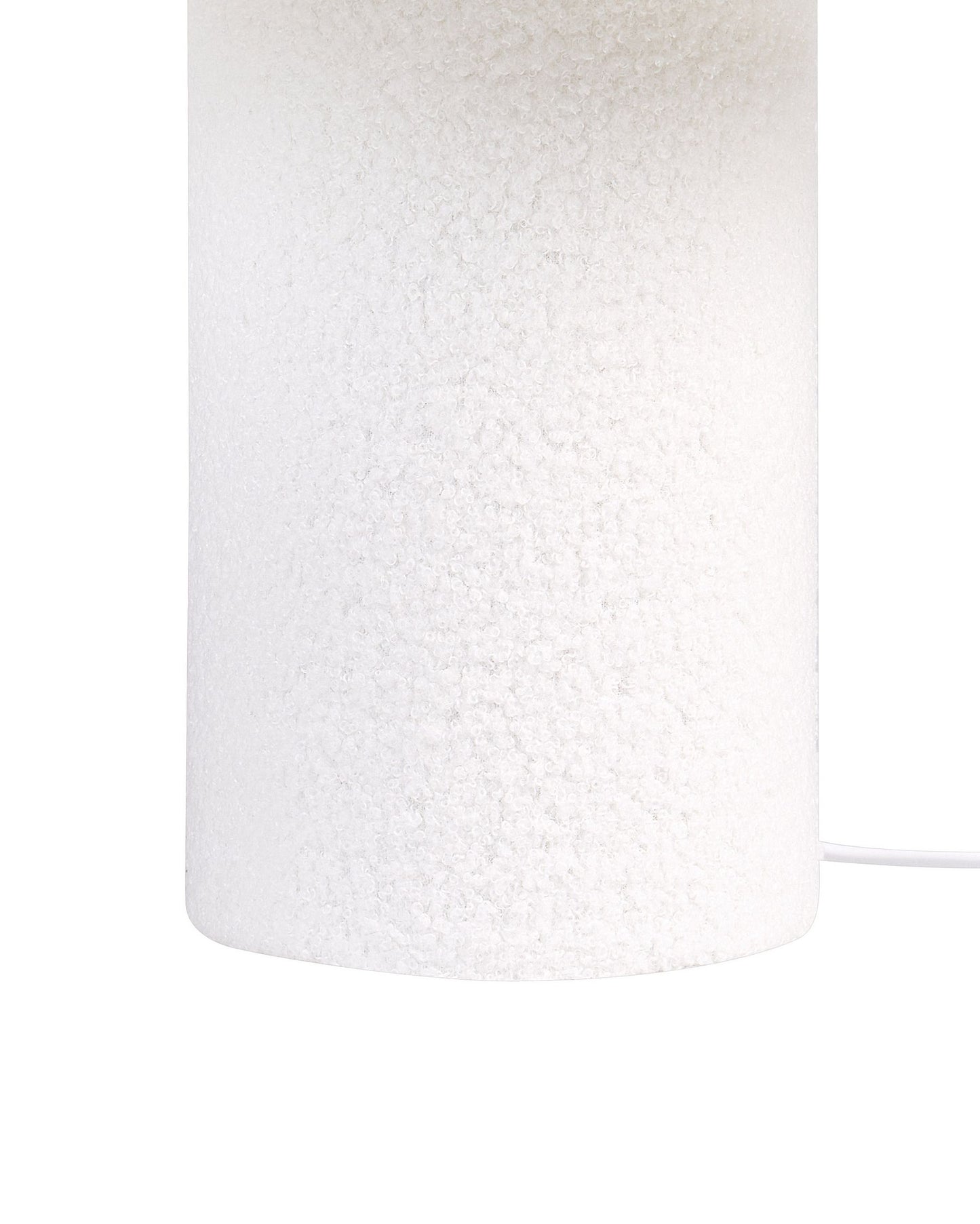 Lámpara de mesa de bouclé blanco