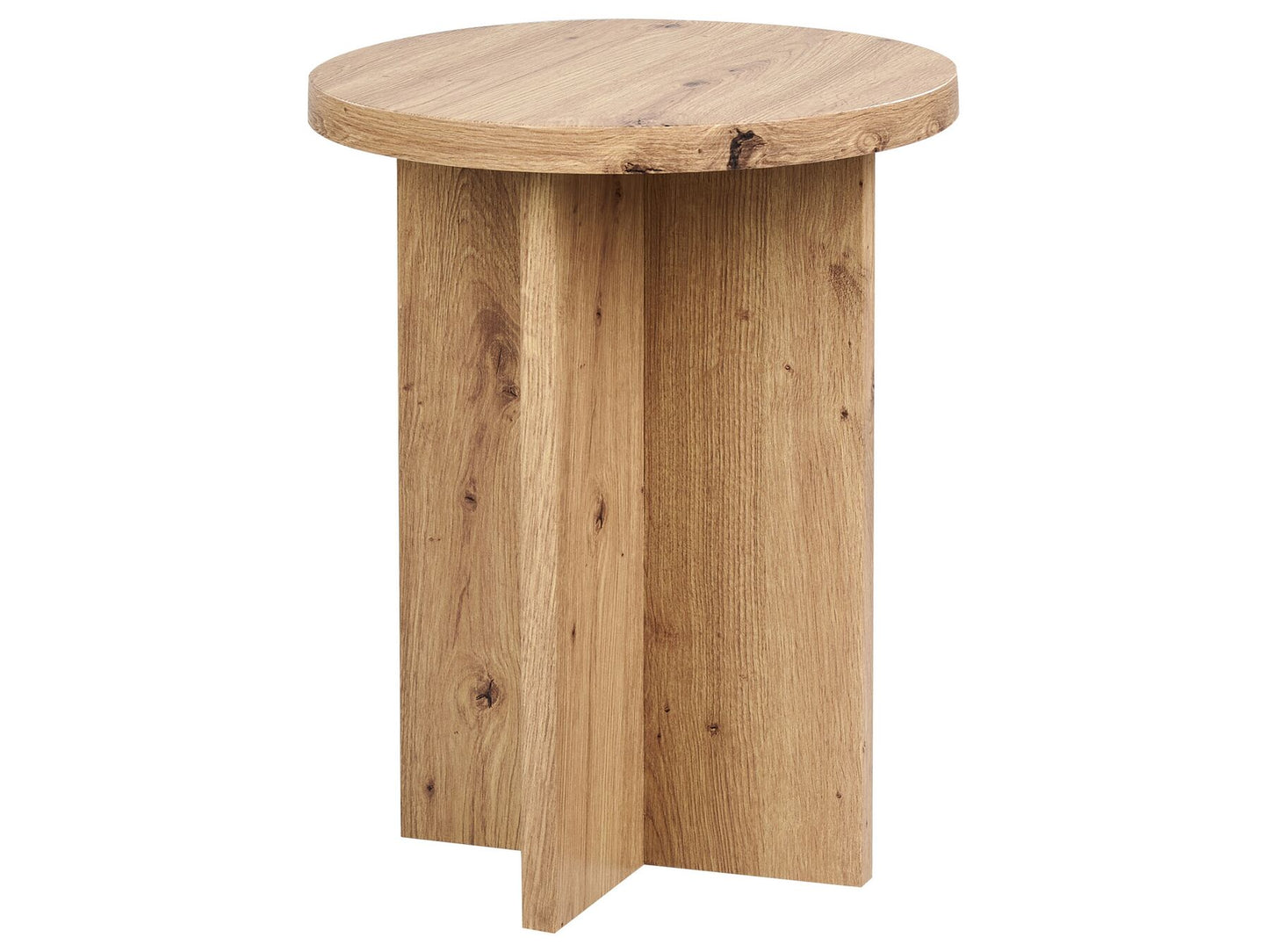 Mesa auxiliar de madera clara