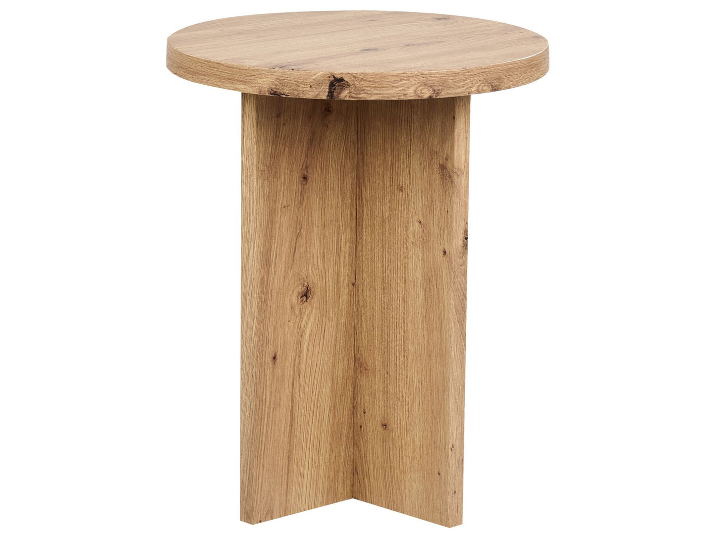 Mesa auxiliar de madera clara